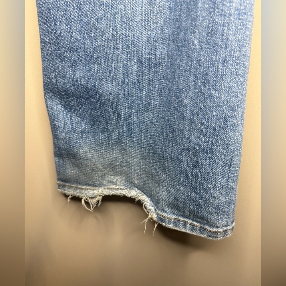 Red Engine Distressed Bootcut Flare‎ Jeans Light Wash Y2K Low Rise Size 27 - Picture 9 of 11